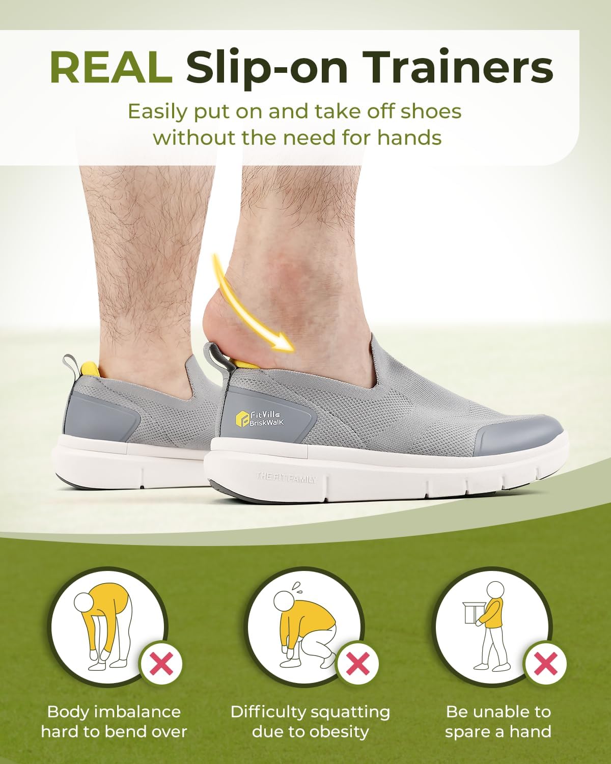 FitVille Plantar Fasciitis Shoes for Men Extra Wide Orthopedic Shoes for Foot Pain Relief - BriskWalk - Image 4