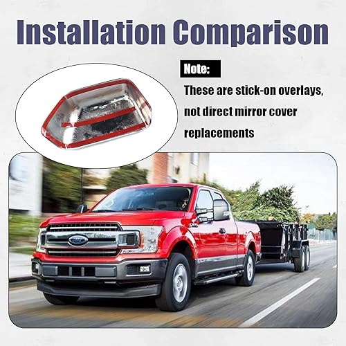 Miniatura 4 de Tapas cromadas para Ford F-250/F-350/F-450/F-450/F-550 Super Duty 2017-2023