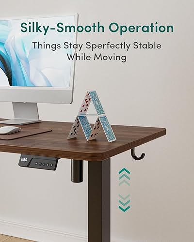 Miniatura 163 de FEZIBO - Escritorio eléctrico ajustable para trabajar sentado o de pie, 40 x 24 pulgadas, para oficina en casa, escritorio ergonómico para Negro