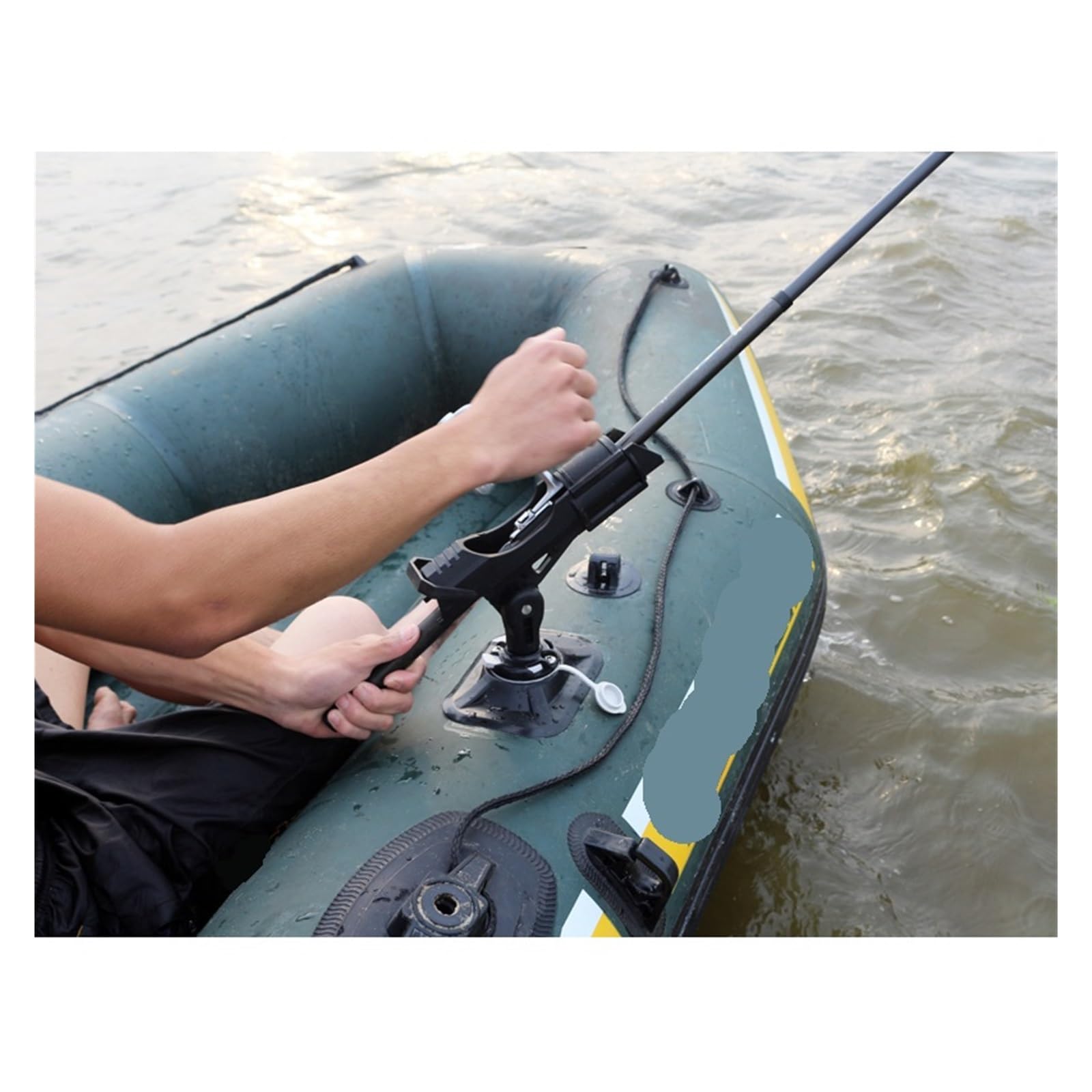 Support De Canne à Pêche Pour Bateau Pneumatique - Radeau - Fixation Tube - Neuf