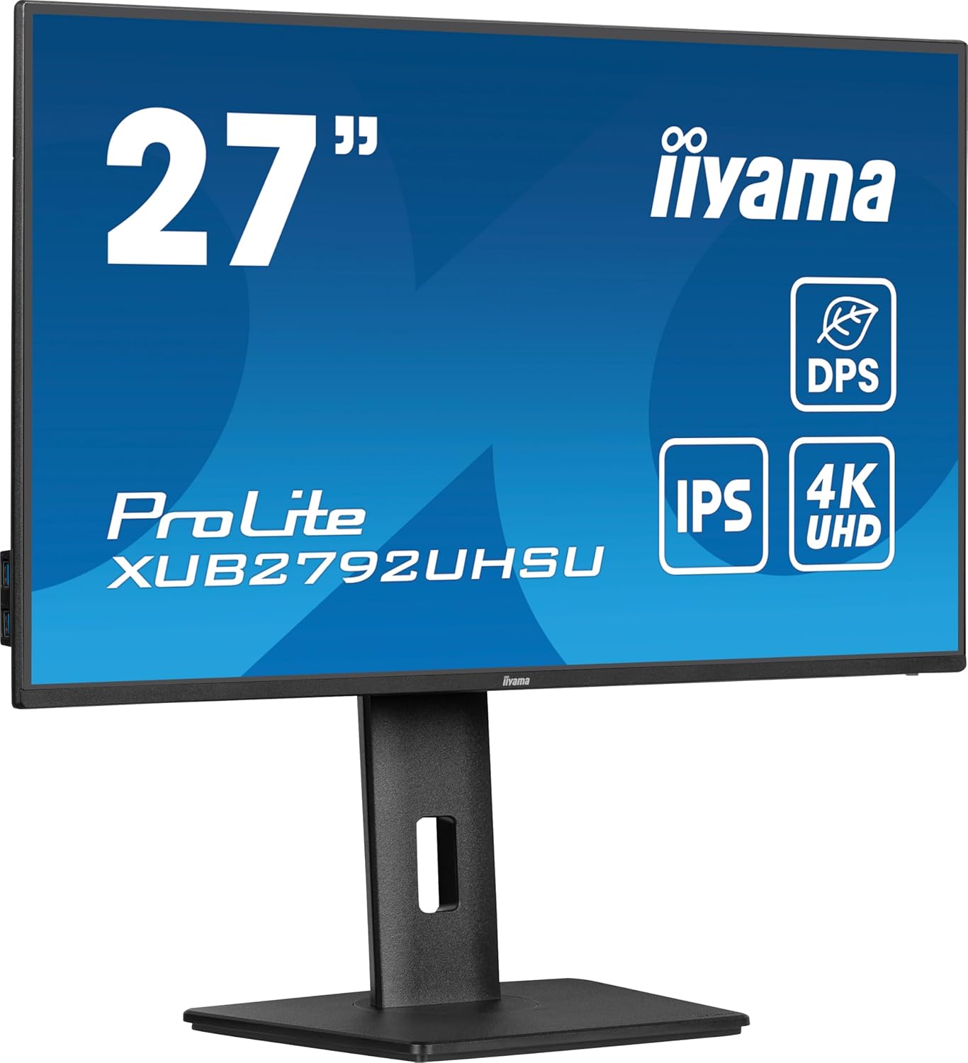 iiyama Prolite XUB2792UHSU-B6 68.45 cm 27 Inch IPS LED Monitor 4K UHD HDMI DP USB 3.2 USB-C 15W DPS Slim-Line Height Adjustment Pivot Black – iiyama product photo