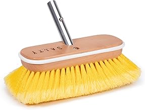 Salty Captain Soft Bristle Boat Deck Brush – Gentle Cleaning for Fiberglass, Glass & Polished Surfaces – Durable Marine-Grade Design