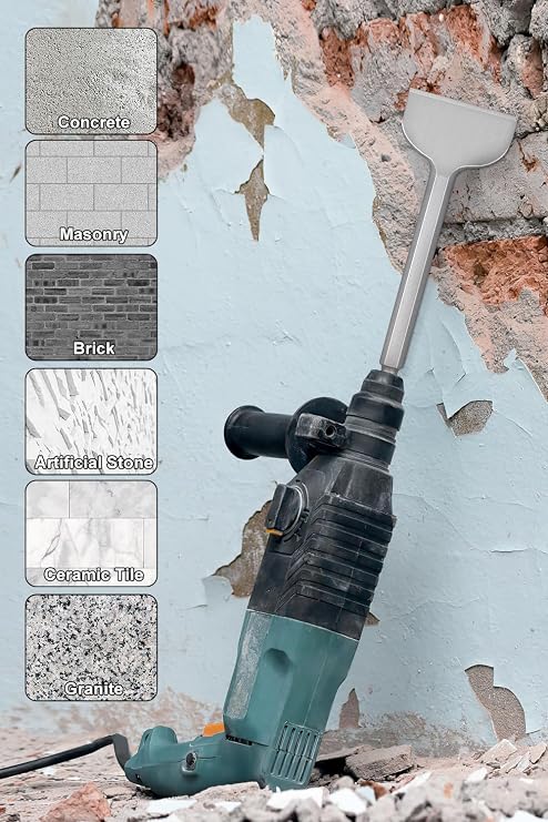 Lytool Tile Chisel SDS-Plus 250x40mm+280x100mm Masonry Concrete Chisel Set