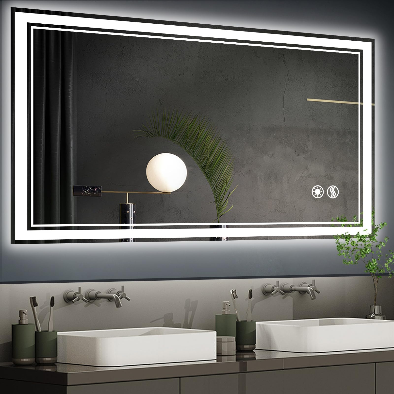 Miroir LED pour salle de bain moderne : préparez-vous sans buée