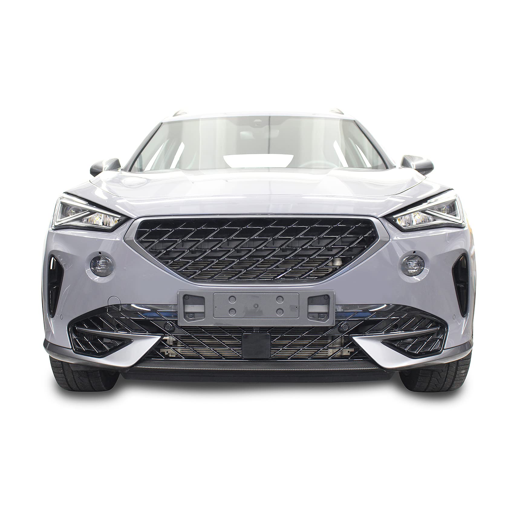 Spoilerschwert Folie Lippe Frontspoiler Front Dekor für KFZ Auto Zubehör passgenau selbstklebend wetterfest Tuning Carwrapping Aufkleber D002 (Carbon Schwarz)