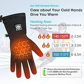 Heated Glove Liners for Men Women,Rechargeable Electric Battery Heating Riding Ski Snowboarding Hiking Cycling Hunting Thin Gloves Hand Warmer (Silicone Grip Liner, XX-Small)