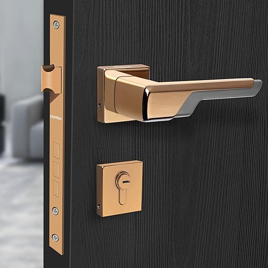Heavy Duty Door Lock - Main Door Lock Set with 3 Keys/Mortise Door Lock for Home/Office/Hotel (7093 - PVD Choco & Satin Black Matt)