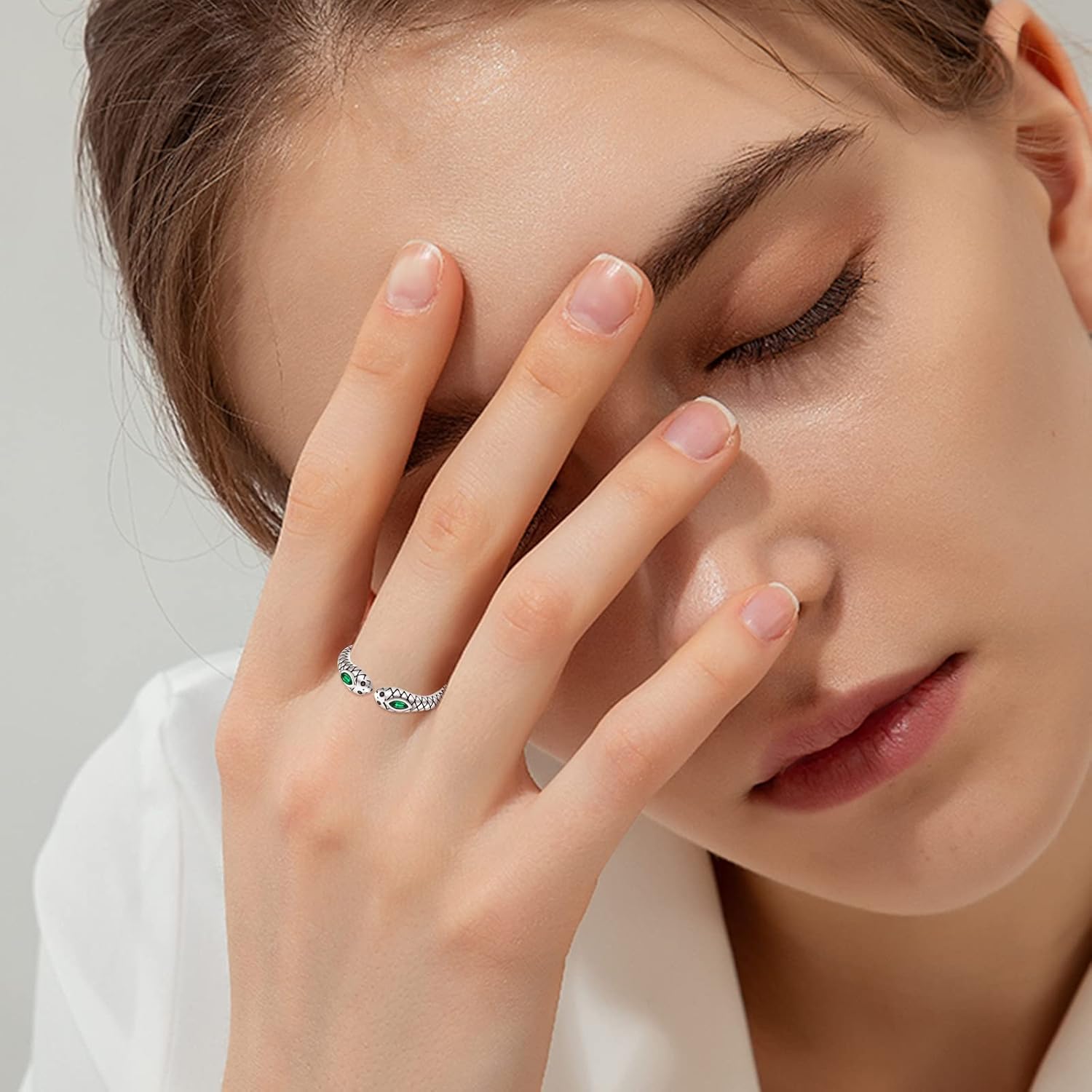 Miniatura 3 de Snake Earrings 925 Sterling Silver Huggie Hoops Snake Earrings Hypoallergenic Earrings for Sensitive Ears Snake Jewelry Gift for Women Men