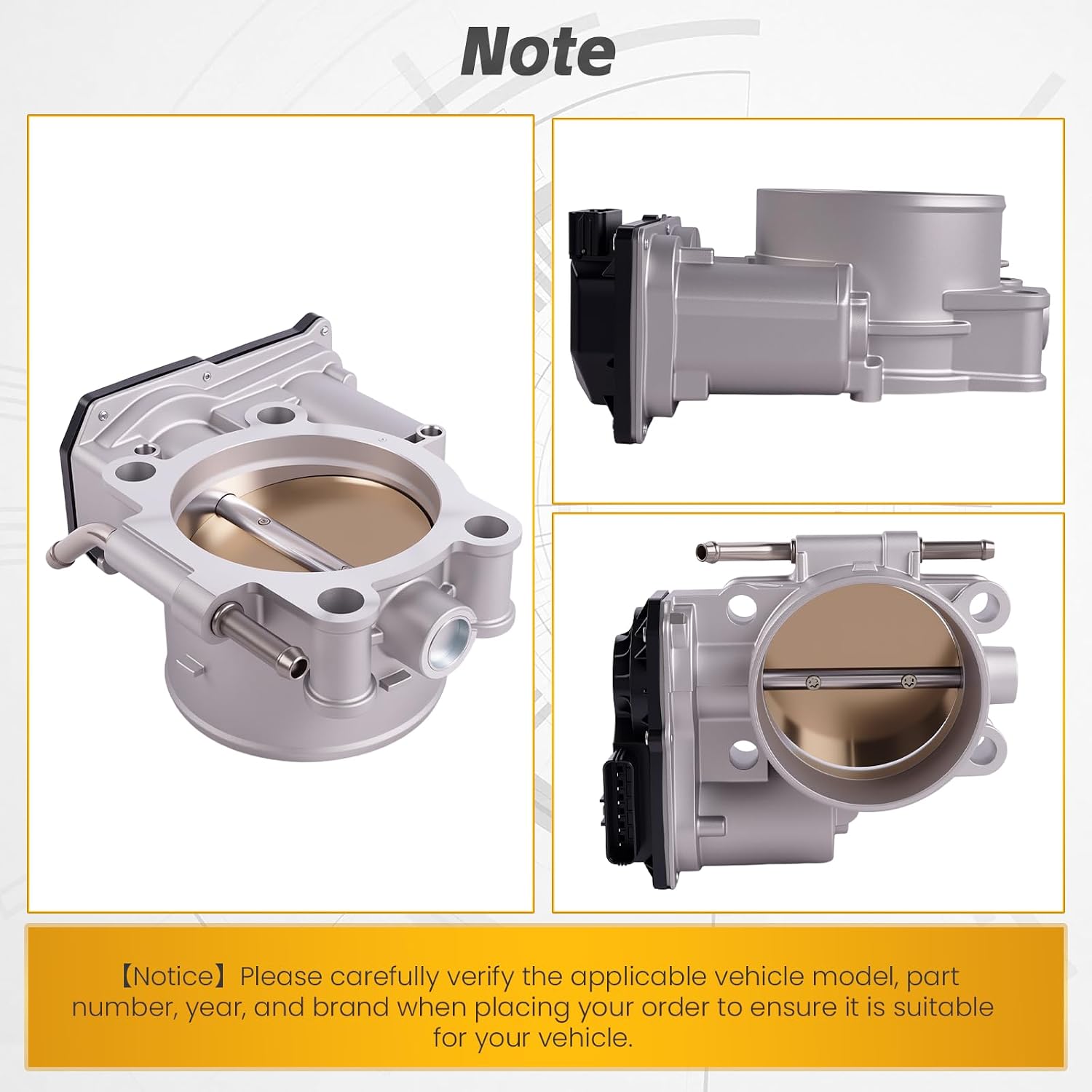 8W93-9F991-CA Electronic Throttle Body Compatible with Jaguar XF XJ XK 5.0L & Land Rover LR4 Discovery 4 Range Rover Sport 5.0L, Replaces AJ811690 LR010814