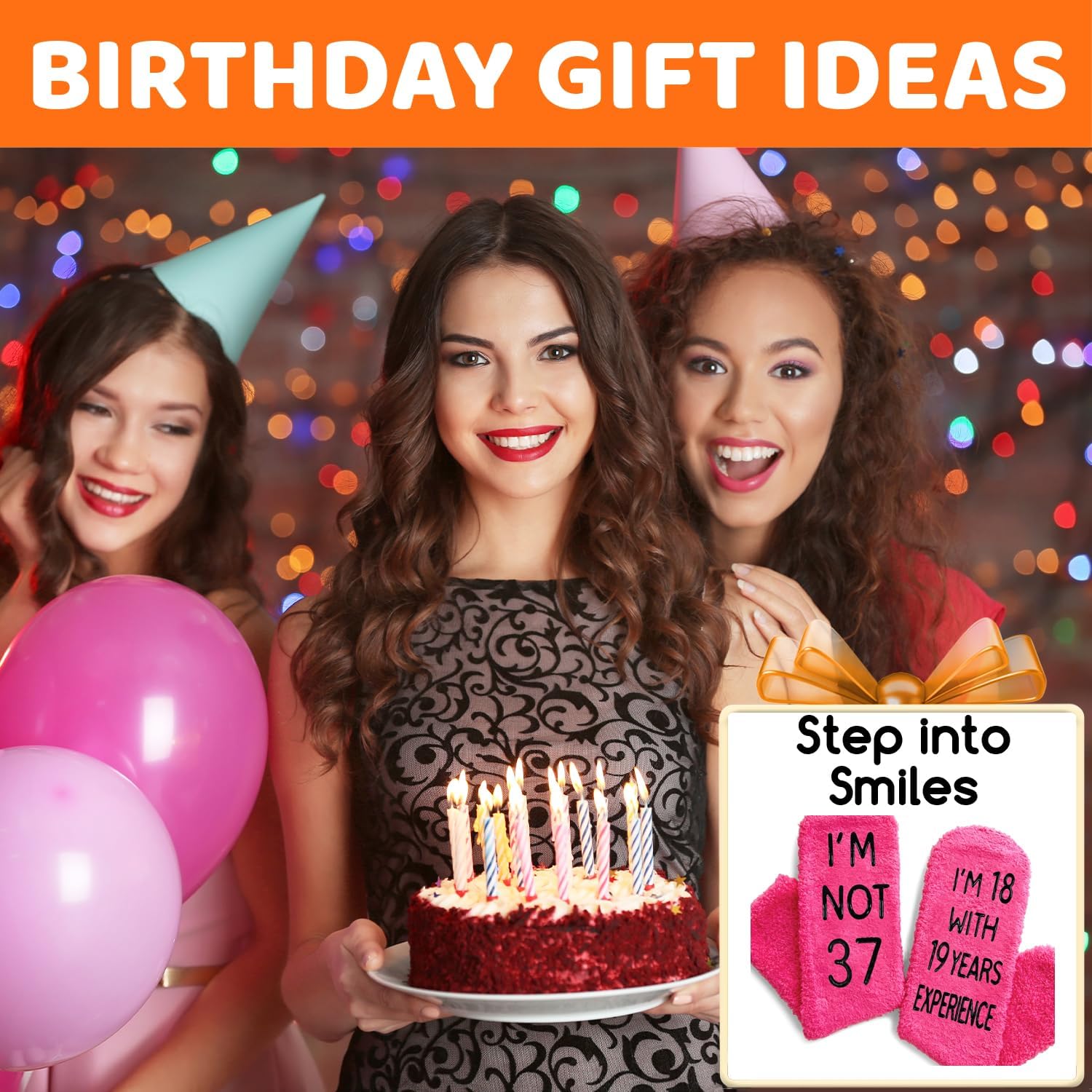 HAPPYPOP Fun Birthday Gifts Women - Fuzzy 30 31 32 33 34 35 36 37 38 39 40 Year Old Socks - Image 4