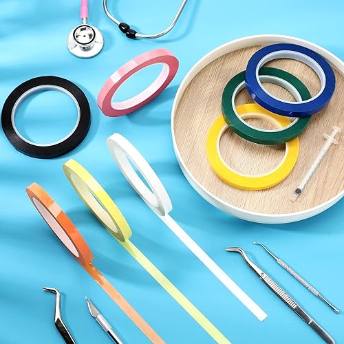 Miniatura 6 de Frienda Colors Cinta autoclave de 216 pies de largo x 0.4 pulgadas de ancho, cinta de identificación de instrumentos, lavable en autoclave 270
