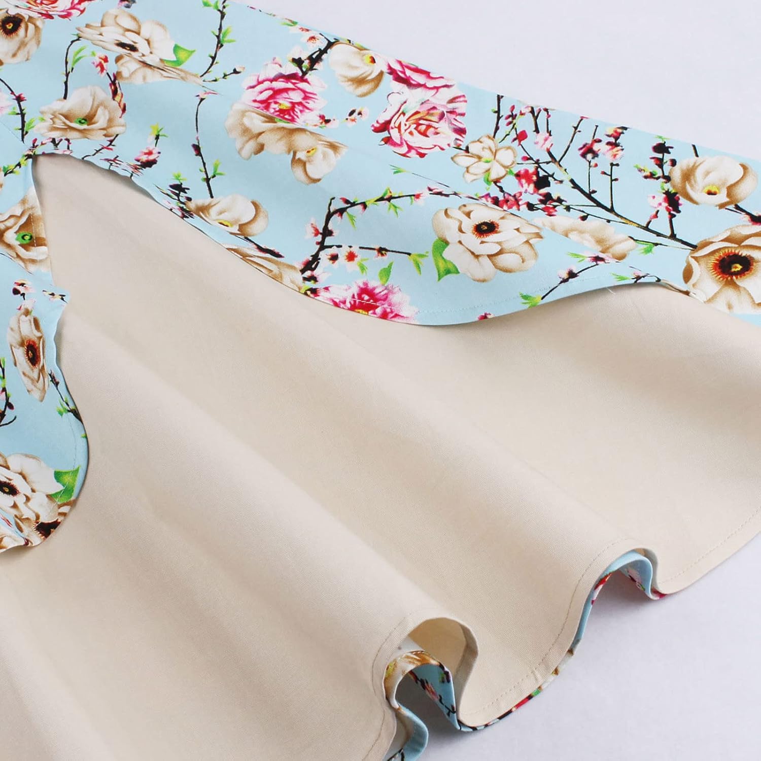 Women's Vintage Halter Dress 1950s Rockabilly Audrey Hepburn Dress Floral Print Cocktail Party Swing Tea Dress at  Women’s Clothing store