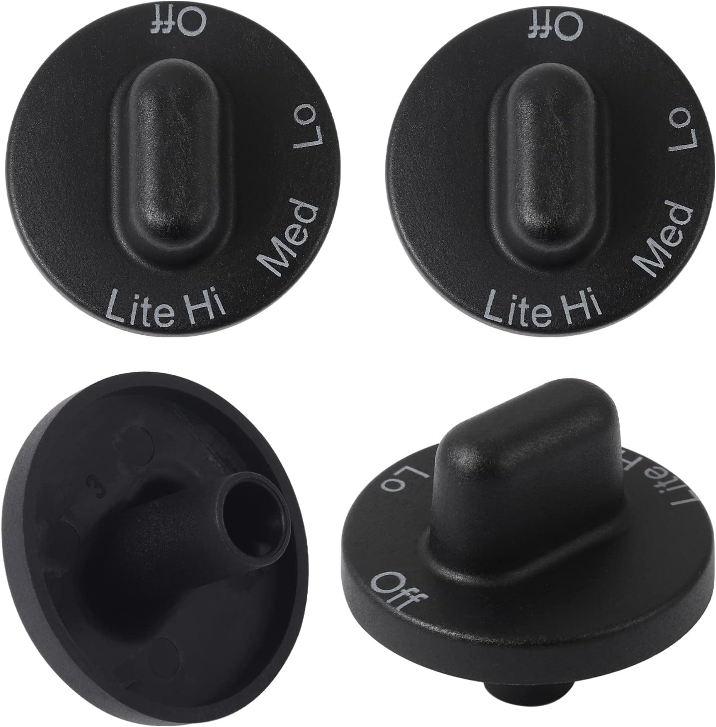 4 Pack 71001641 Burner Control Knobs Compatible with Jenn Air Ken-More May-tag Range Stove Gas Stove Control Knob Replace AP4088491 WP71001641 PS2077264