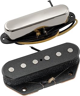 The Revival Pickups RPT1 TG Specials Vintage Style Alnico 5 Neck Bridge Pickups Set for Tele Style Electric Guitar, Nickel