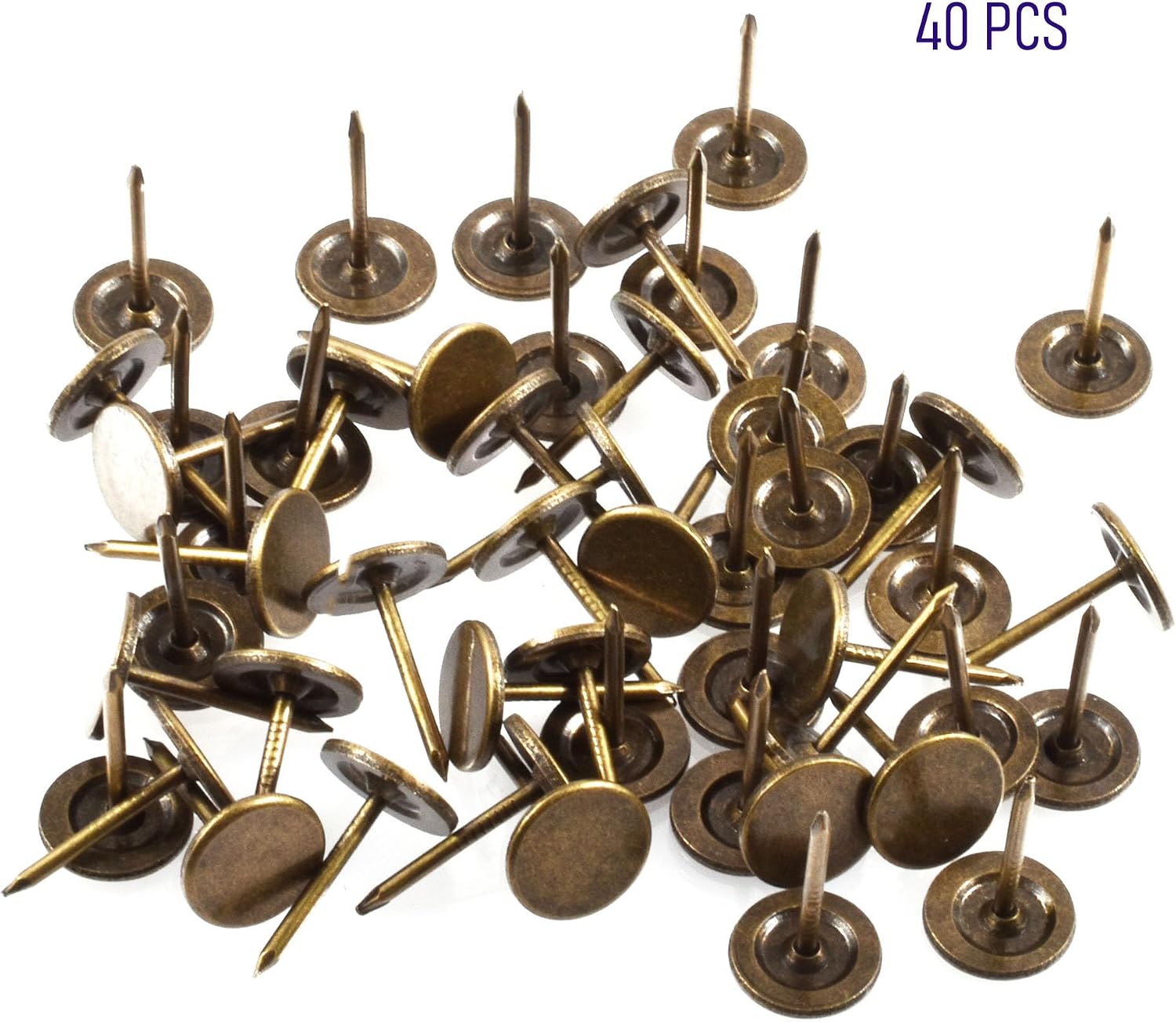 40PCS 16x20mm (0.63x0.79) Flat Head Thumb Tacks Bronze image 3