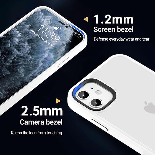 Miniatura 701 de Funda para iPhone 12, a prueba de golpes, para iPhone 12 Pro, protección contra caídas de grado militar, parte trasera dura, delgada, translúcida