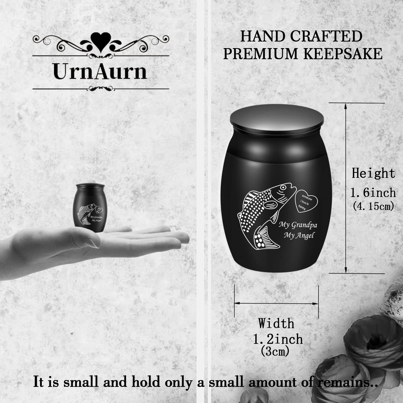 Youdear Petite Urne Pour Cendres Humaines 6 Cm - Mini Urne Souvenir En Céramique Fait Main