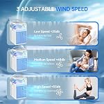 Portatif Air Conditionneur: 5-in-1 Mini Air Conditionneur avec contrôle de l'application 800ML Réservoir d'eau par évaporation Air Refroidissement USB Portable rechargeable Air Refroidisseur pour Chambre Bureau Camping