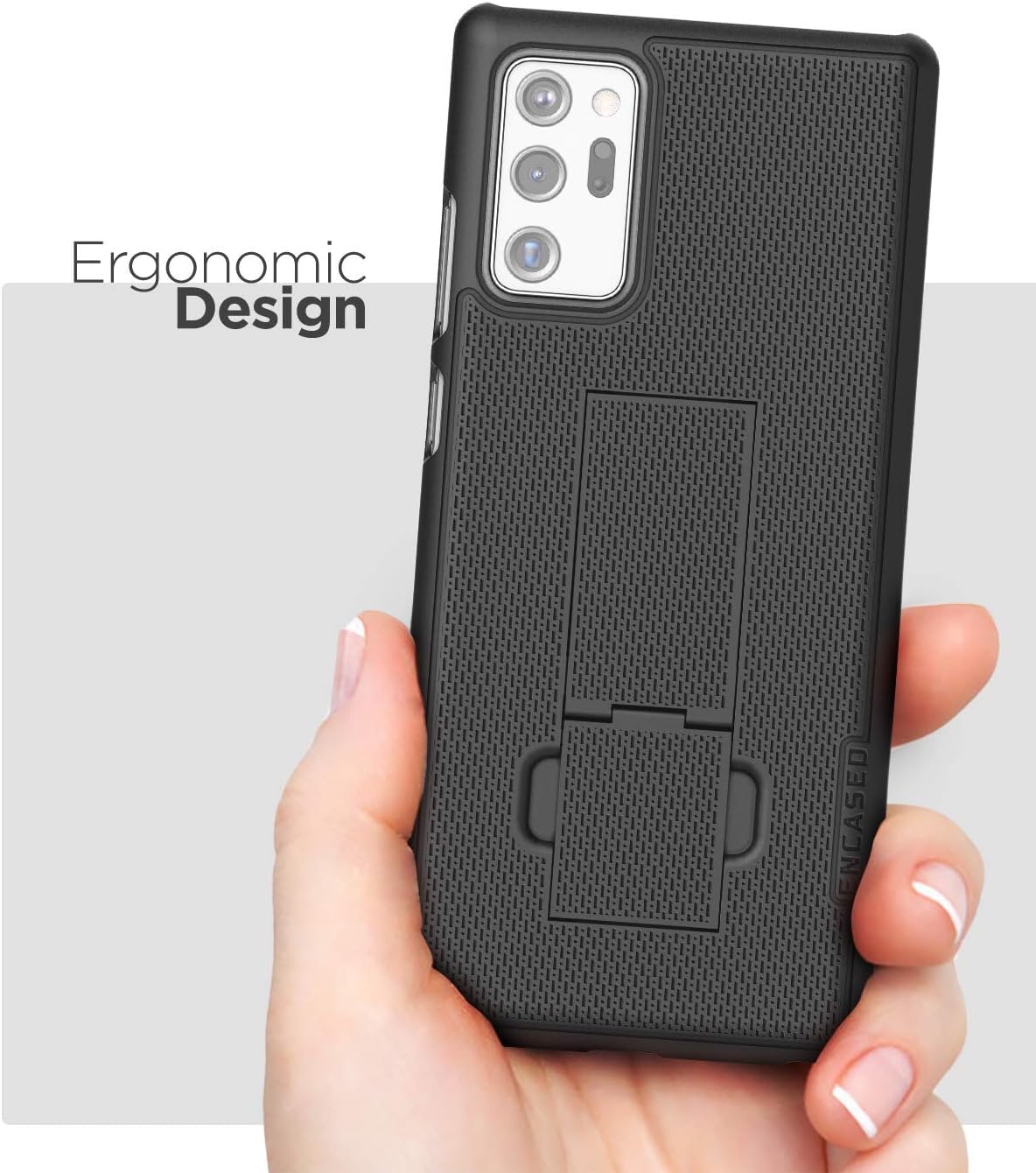 Encased Galaxy Note 20 Ultra Belt Clip Case (2020 DuraClip) Slim Cover with Holster for Samsung Note 20 Ultra Phone - Black - Image 3
