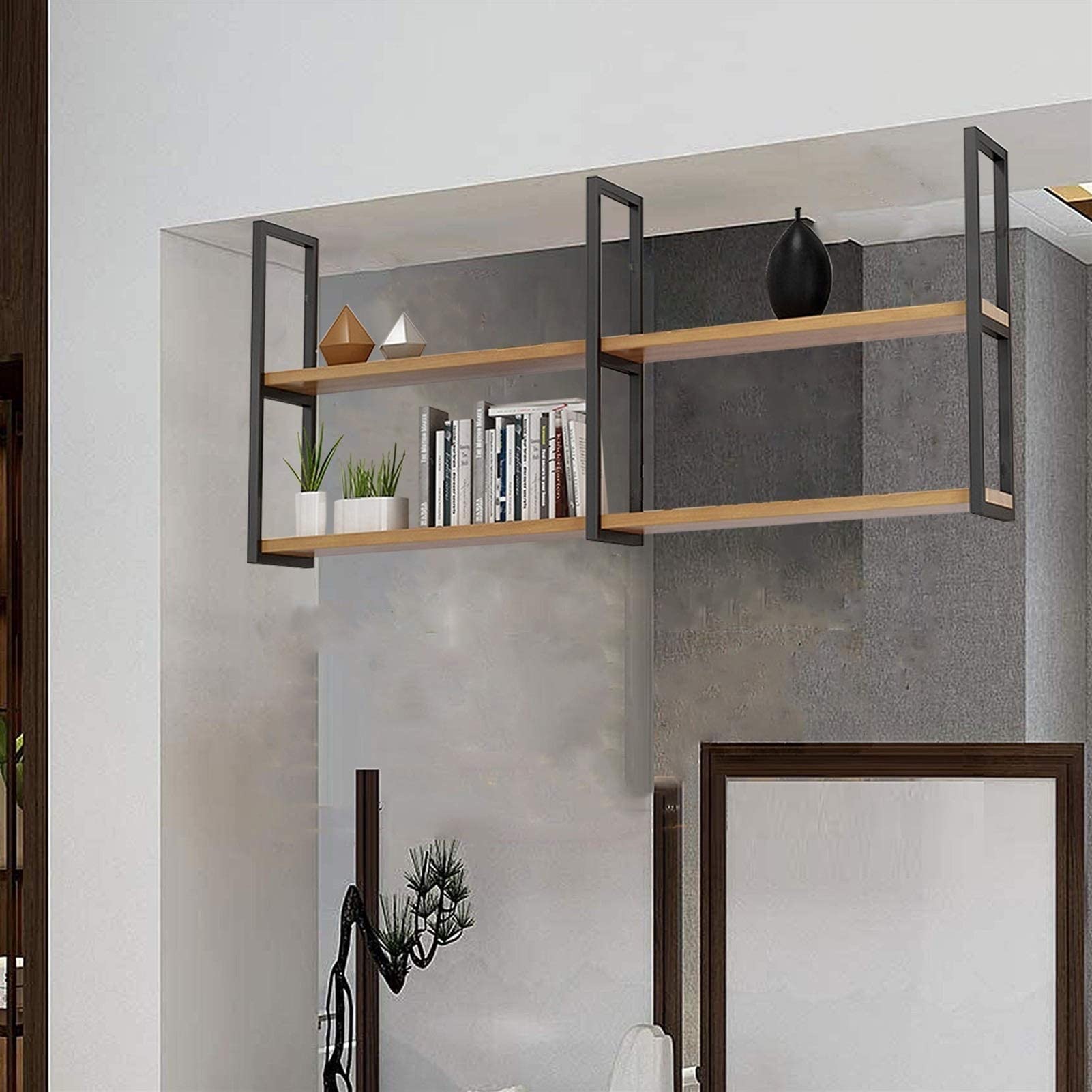 Porte-verres à vin suspendu DASHADAO étagère de plafond de style loft