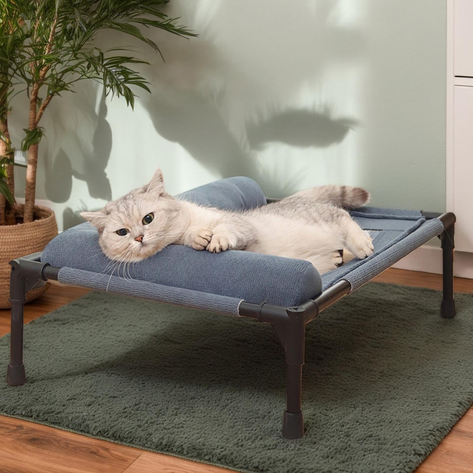 Erhöhte Hundebetten Atemaktives Erhöhtes Hundebett Mit Hängemattenfunktion | Hundezubehör Für , , Ausruhen Im Garten, Zuhause, Wohnzimmer, Schlafzimmer, Auto, Büro Und Draußen