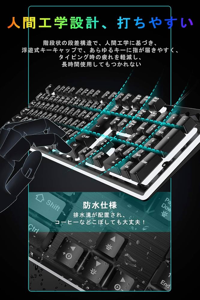 ゲーミングキーボード❤️有線1.6m⭐️日本語配列⭐️LED搭載⭐️メカニカルスイッチ Amazon.co.jp: CORSAIR K70 CORE リニア RGB 赤軸ゲーミング