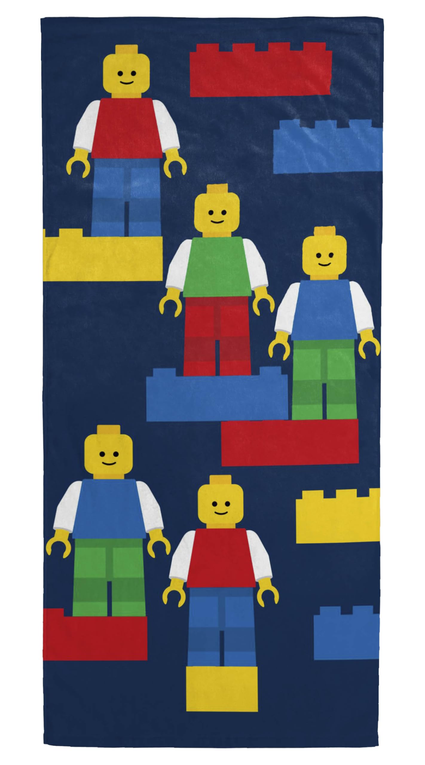 Jay Franco Kids Lego® 100% Cotton Beach Towel - 71 x 147cm Super Soft Bath Towel, Pool & Travel, Official Licensed Product, Blue