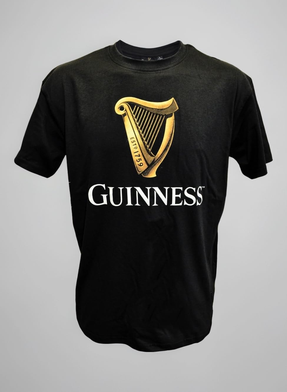 Men's Blk Guin Harp R/N T T - Shirt (Pack of 1)