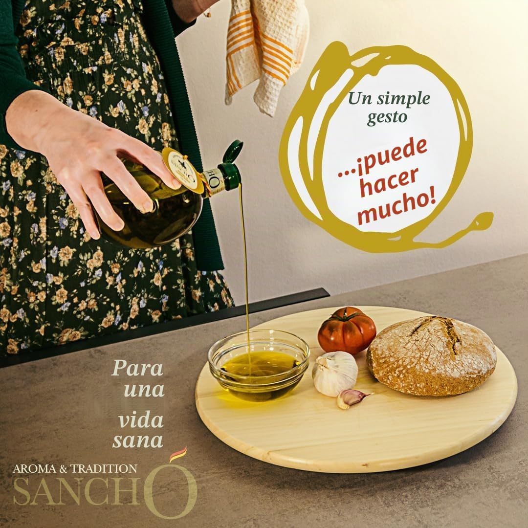 Aceite de oliva virgen extra arbequina pack 6 x 750 ml botella de plástico | aove gourmet aromático extraído en frío | aceite premium español para cocina | sancho la mancha, dop campo de montiel.
