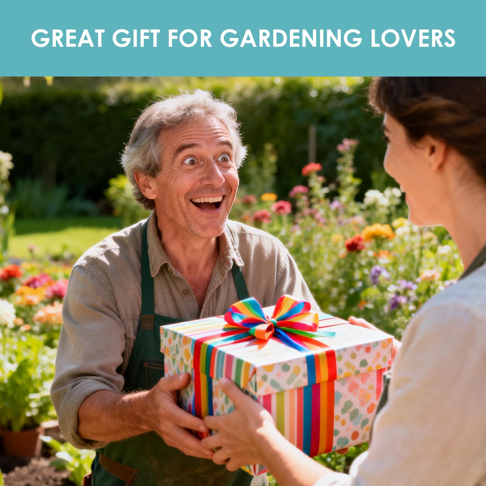 Juego de Herramientas de jardinería 7PC, Kit de jardineria Bolsa de Jardín con Bolsa de sujeción Resistente, Juego de Herramientas de Mano de jardín, Regalos de Jardinería para Mujeres y Hombres