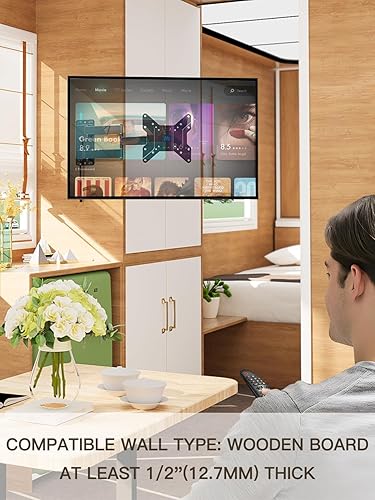 Miniatura 7 de Mounting Dream Soporte de TV RV con cerradura para la mayoría de televisores de 17 a 43 pulgadas, soporte de RV para caravana, remolque, motor,