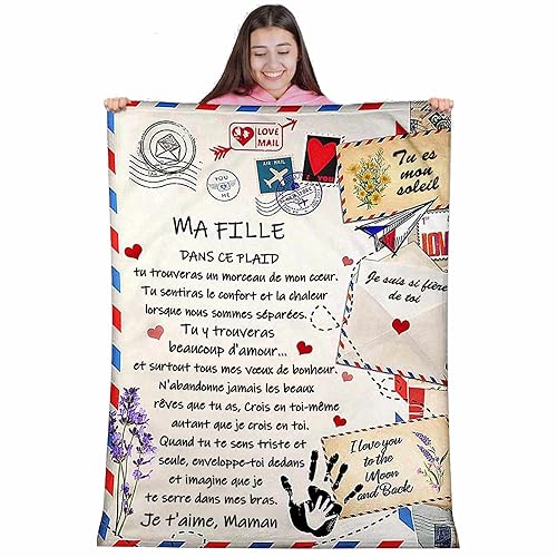 Plaid personnalisé Doux pour Offrir à sa Fille de la