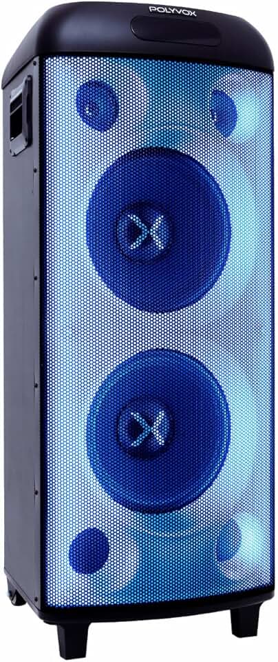Caixa de Som Amplificada Polyvox Torre XT-990 TWS Bluetooth Full Led 2000W