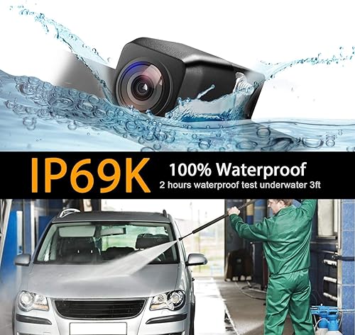 Miniatura 7 de Cámara de marcha atrás HD de 1280 x 720p integrada en la luz de la placa de matrícula de la cámara de visión trasera impermeable para Toyota Land