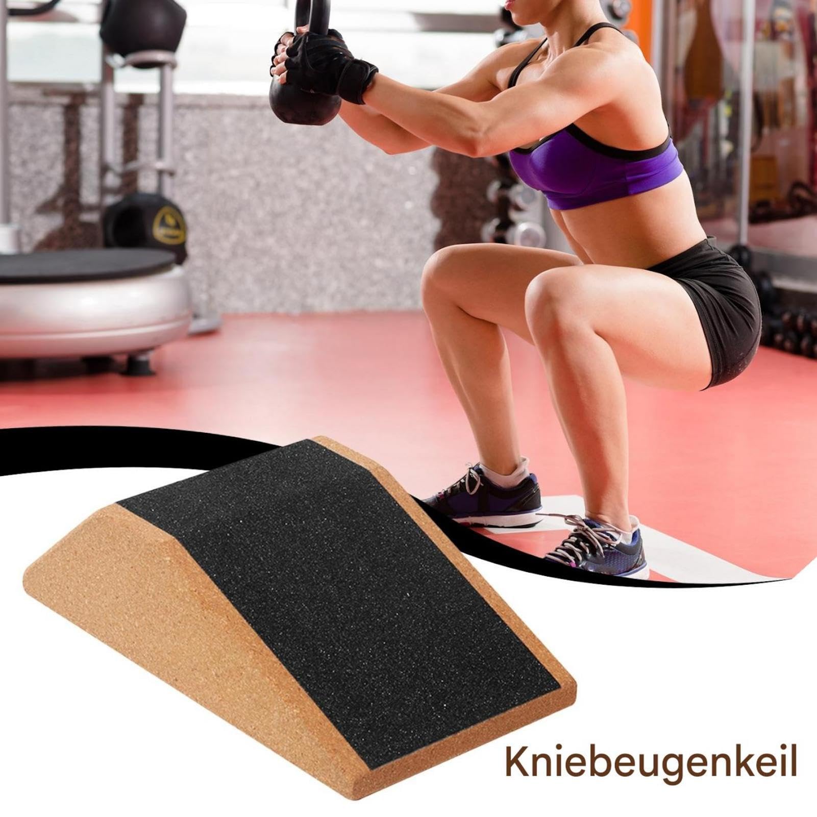 Kliny Squat Blocks Wedge, antypoślizgowe obcasy, lekka deska do fitnessu, wszechstronne narzędzie treningowe do rozciągania łydek, jogi i treningu, 25 x 10 x 6 cm