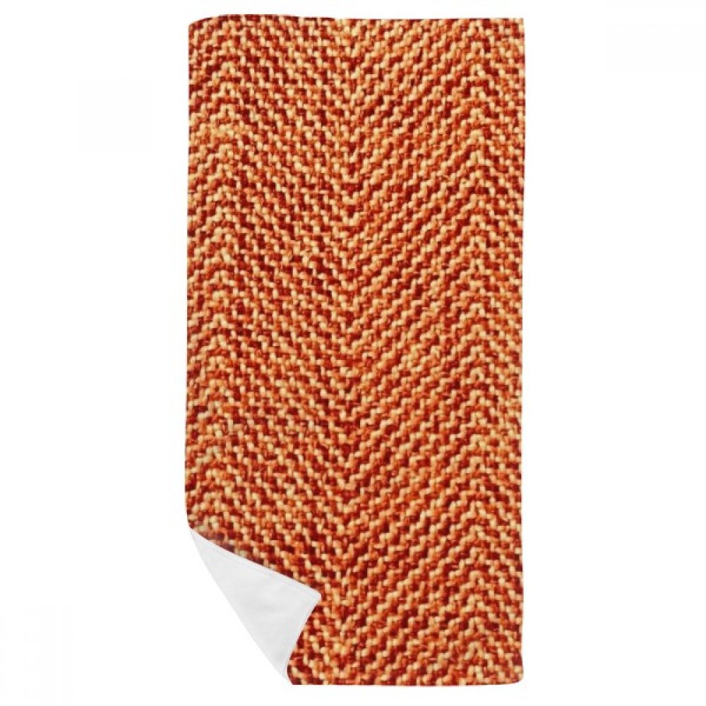 Serviette de bain doux débarbouillette lin brun 35x70cm multicolore douche