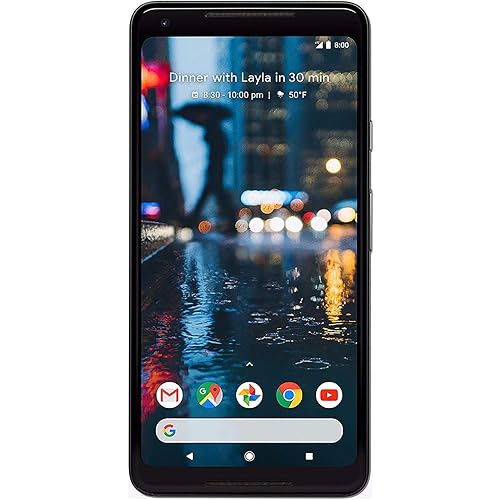 Google Pixel 2 XL Unlocked GSM/CDMA - US Warranty (Just Black, 64GB) (Renewed)