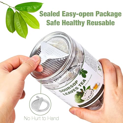 Miniatura 3 de 40 Bolsitas de Té Natural de Guanábana, Té de Hojas de Guanábana, Té de Hojas de Graviola de Guanábana Secas, Té de Guanábana, Hojas de Té de