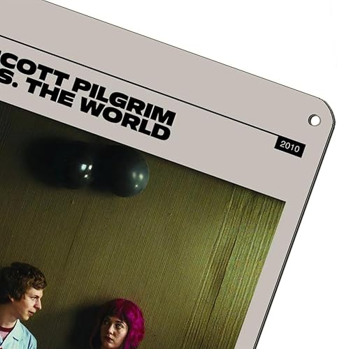 Miniatura 5 de GOPNS Scott Posters Pilgrim Vs. The World - Cartel de metal de viaje para decoración de pared