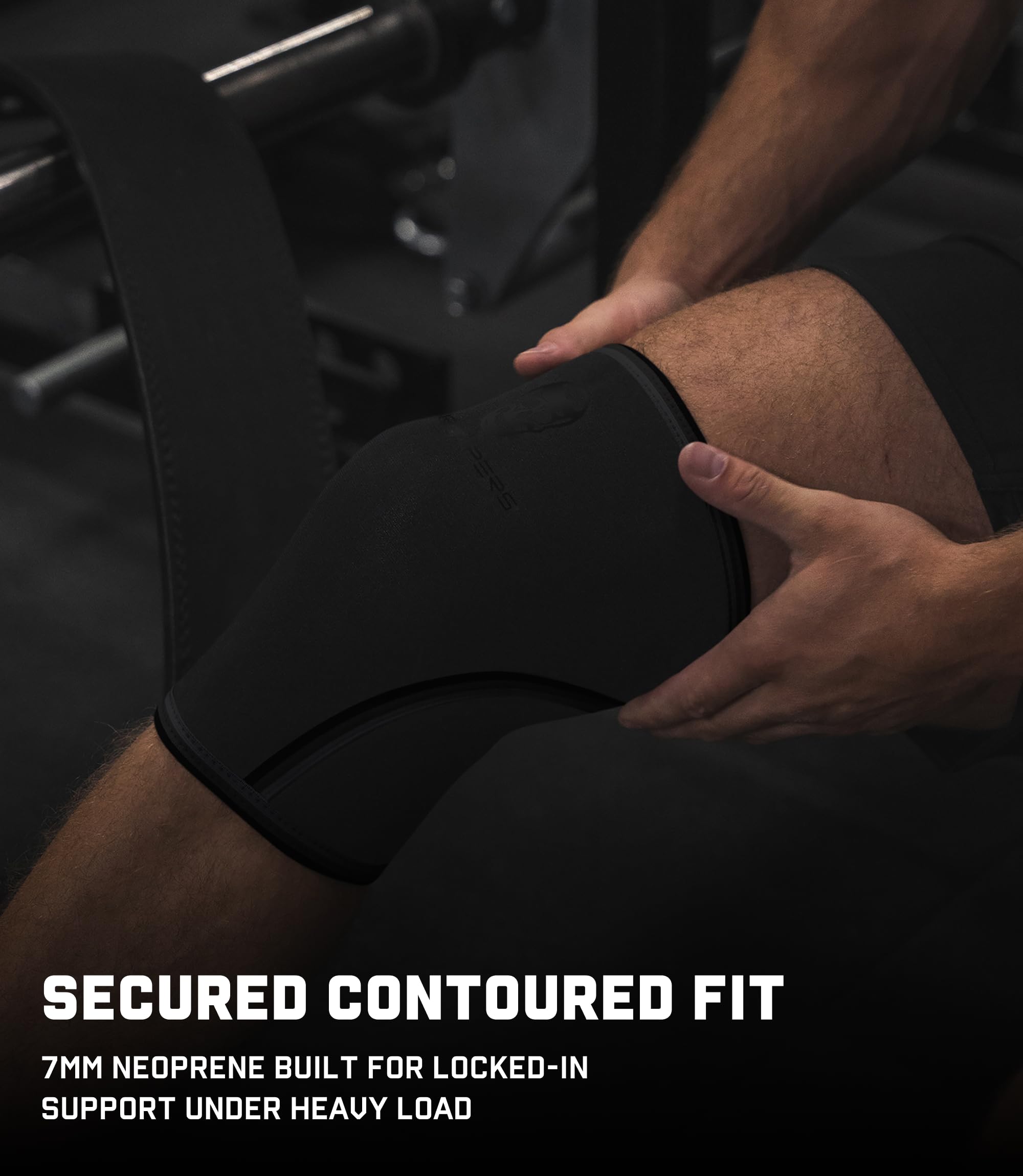 Gymreapers 1 paire de genouillères avec sac de sport, approuvées IPF, support de compression pour squats, haltérophilie et haltérophilie, manches en néoprène de 7 mm