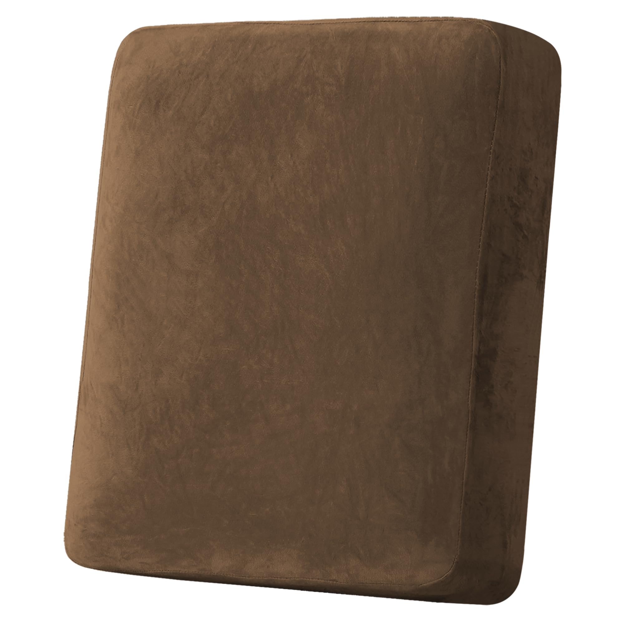 Photo 1 of H.VERSAILTEX Velvet Stretch Couch Cushion Cover Plush Cushion Slipcover for Chair Cushion Furniture Protector Seat Cushion Sofa Cover (1 Piece Armchair Cushion Covers, Bronze Brown)
