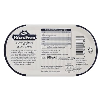 3er Pack Rügen Fisch Heringsfilets in Senf-Creme (3 x 200 g)