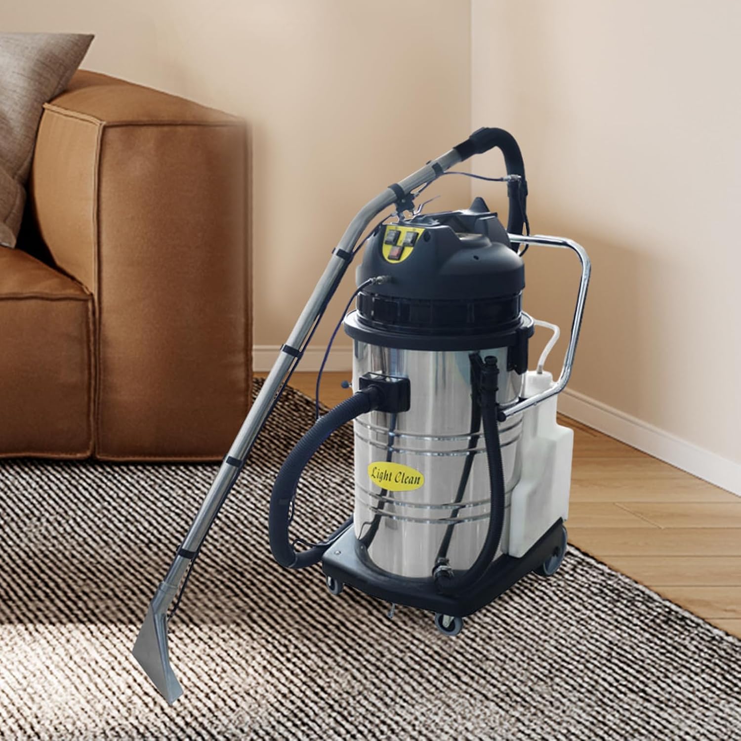 60L Commercial Carpet Cleaning Machine, Professional 3 in 1 Carpet Spraying Floor Brush Cleaner Extractor Vacuum, 2100W Probable Floor Cleaner, Deep Cleaning Washing Machine for Sofa Curtain Carpet