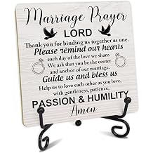 Christian Gifts for Women Men, Religious Wedding Gift, Wedding Gifts For Couples Newlyweds, Marriage Blessing Gifts, Engagement Gifts for Couples, Christian Wooden Plaque Sign With Stand