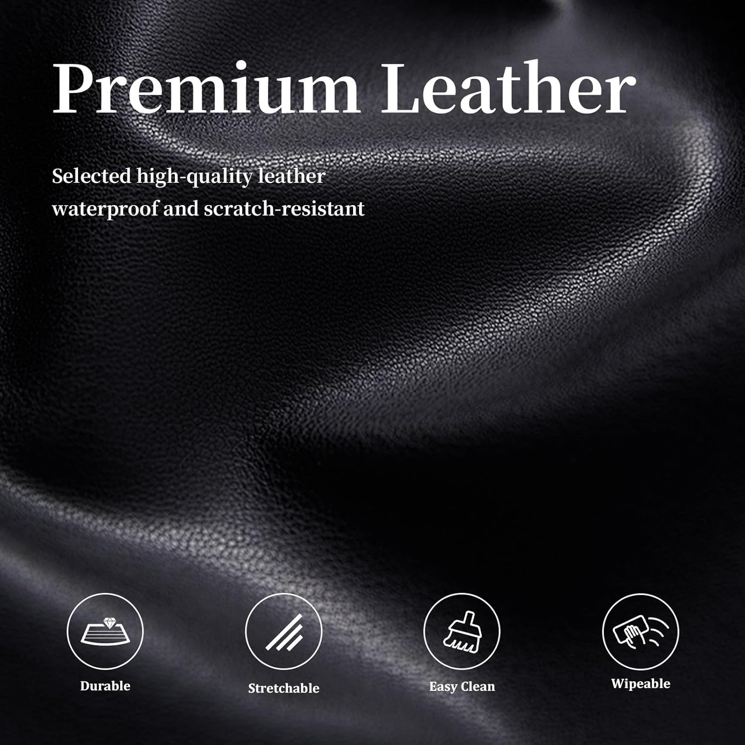 KD Dining Chair Covers Long (Pure White, 6pcs)