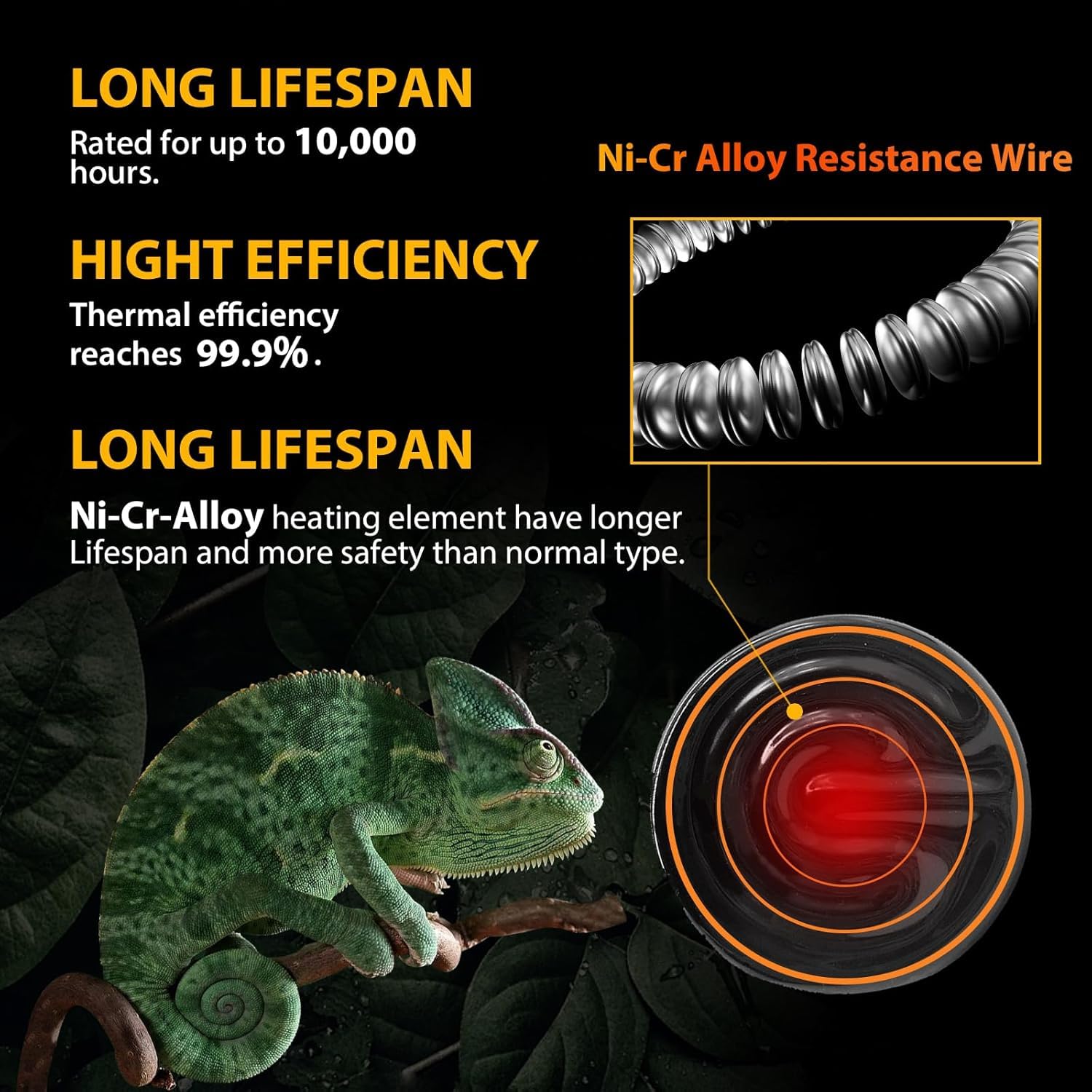 BNOSDM Reptile 150W Ceramic Heat Emitter,4 Pack Reptiles Heat Lamp Bulbs,Brooder Coop Heater Lamp Bulb for Amphibian Reptiles Turtle Lizard Chicken - image 5