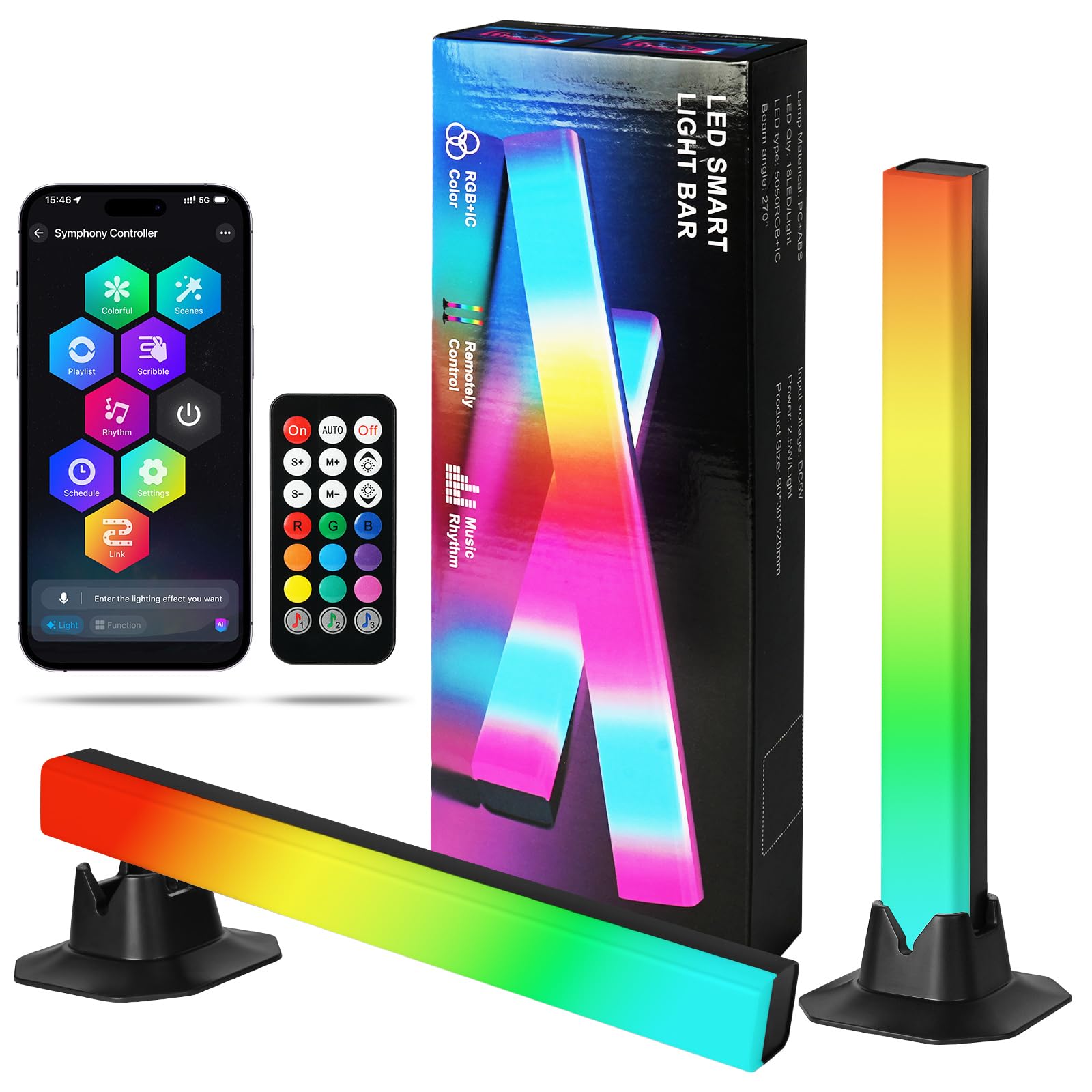 AURORIONCG Barre LED RGBIC Retroilluminazione TV e PC Gaming — immagine 7 di 16