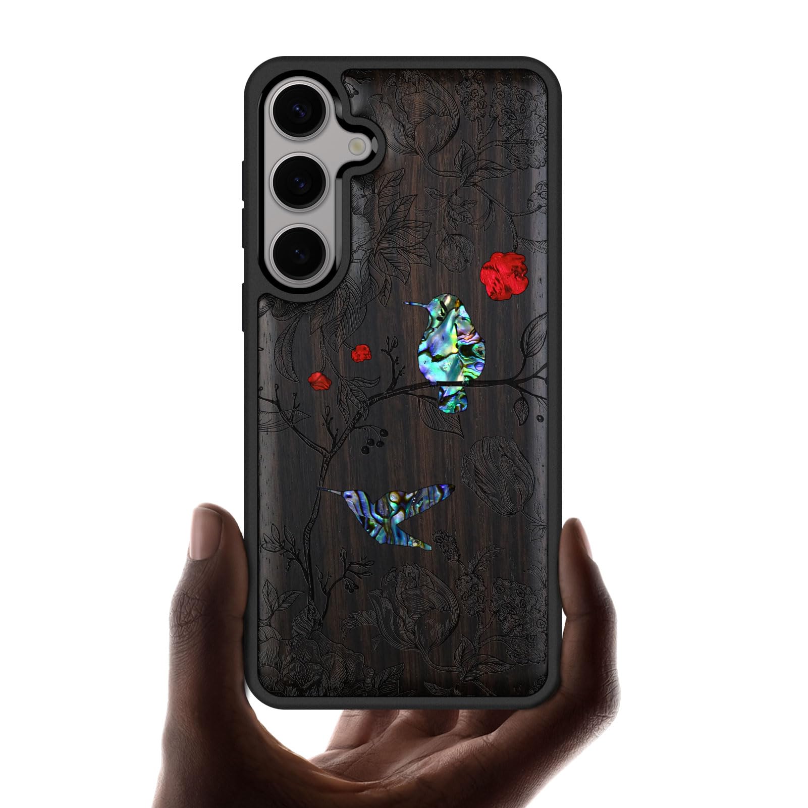 Coque Galaxy S25 Plus anti-choc bois véritable pour éviter les rayures - 8