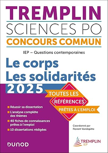 Tremplin Concours IEP Questions contemporaines 2025: Le Corps - Les solidarités (2025)