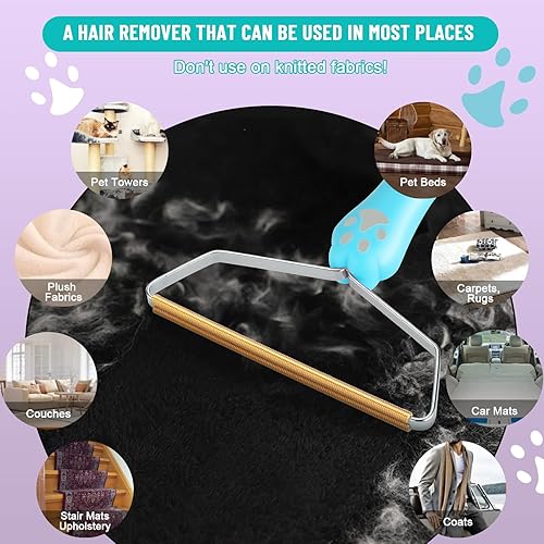 Miniatura 4 de Removedor de pelo de mascotas, removedor de pelo de perro, muebles removedores de pelo de gatos, rastrillo de alfombra, herramienta de eliminación